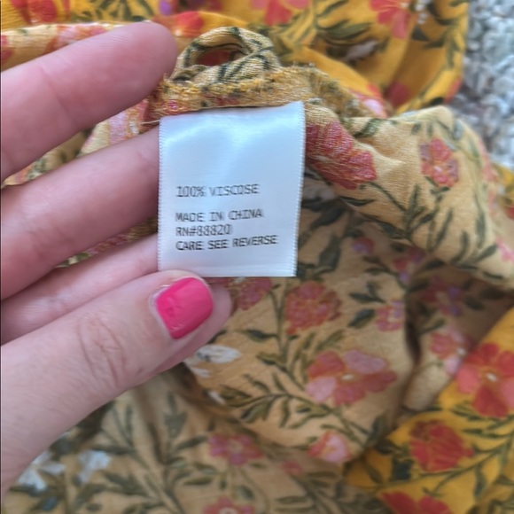 Floral Yellow Skirt - Picture 5 of 6